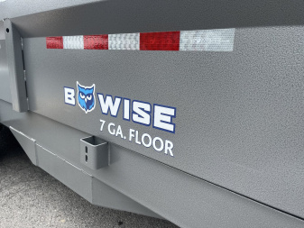 New 2025 BWise 7x16 -14K Dump Trailer - Hammertone - Ramps