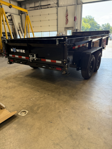 New 2026 BWISE 7x16 -14K Dump Trailer - BLACK - RAMPS - TARP KIT