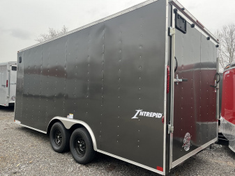 New 2025 Homesteader 8x18 V-Nose - 84" Interior - CHARCOAL GRAY Cargo / Enclosed Trailer