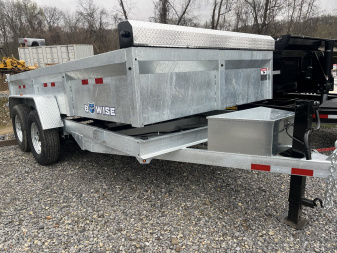 New 2025 BWise 7x14 -14K Dump Trailer - Galvanized - Ramps - Tarp Kit