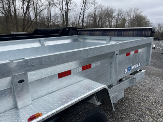 New 2025 BWise 7x14 -14K Dump Trailer - Galvanized - Ramps - Tarp Kit