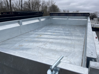 New 2025 BWise 7x14 -14K Dump Trailer - Galvanized - Ramps - Tarp Kit