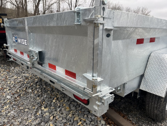 New 2025 BWise 7x14 -14K Dump Trailer - Galvanized - Ramps - Tarp Kit