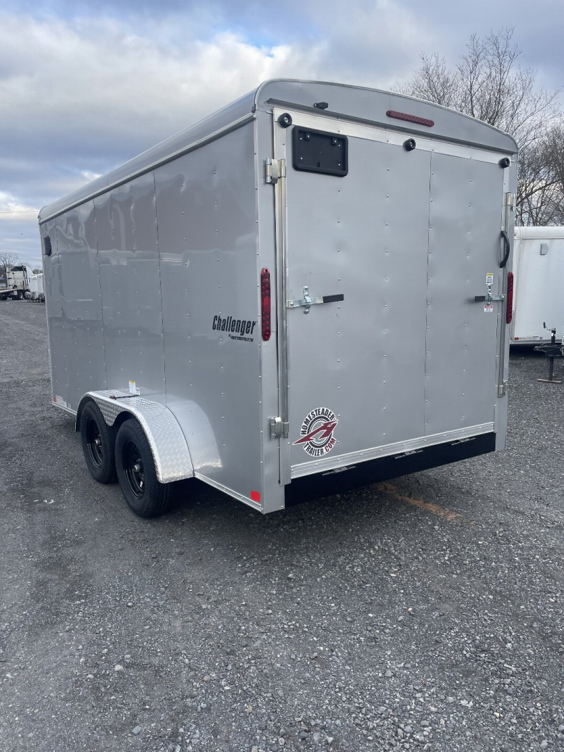 New 2025 Homesteader 7x14 Cargo Trailer - RAMP Door - SILVER