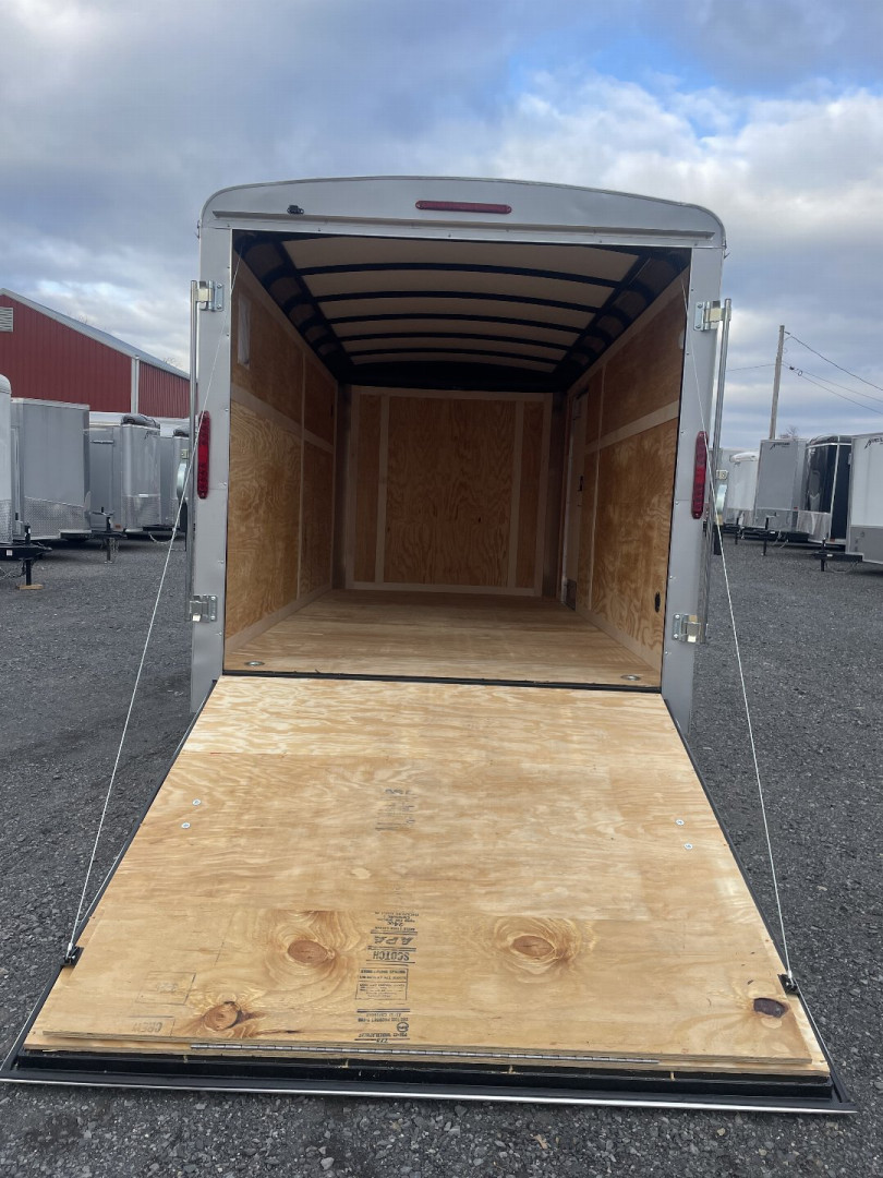 New 2025 Homesteader 7x14 Cargo Trailer - RAMP Door - SILVER