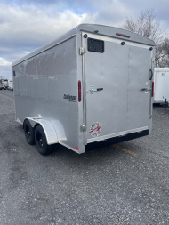 New 2025 Homesteader 7x14 Cargo Trailer - RAMP Door - SILVER