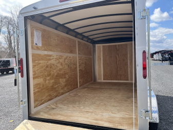 New 2025 Homesteader 7x14 Cargo Trailer - RAMP Door - SILVER