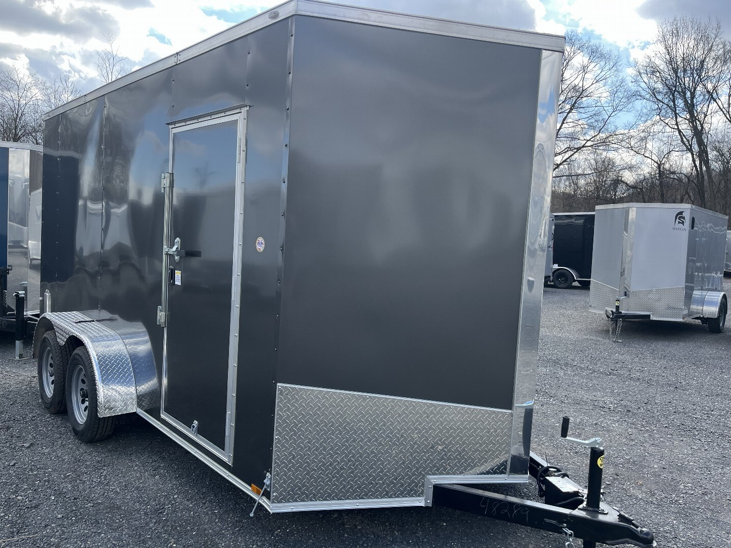New 2025 Spartan 7x14 - Ramp Door - CHARCOAL - 7' INTERIOR