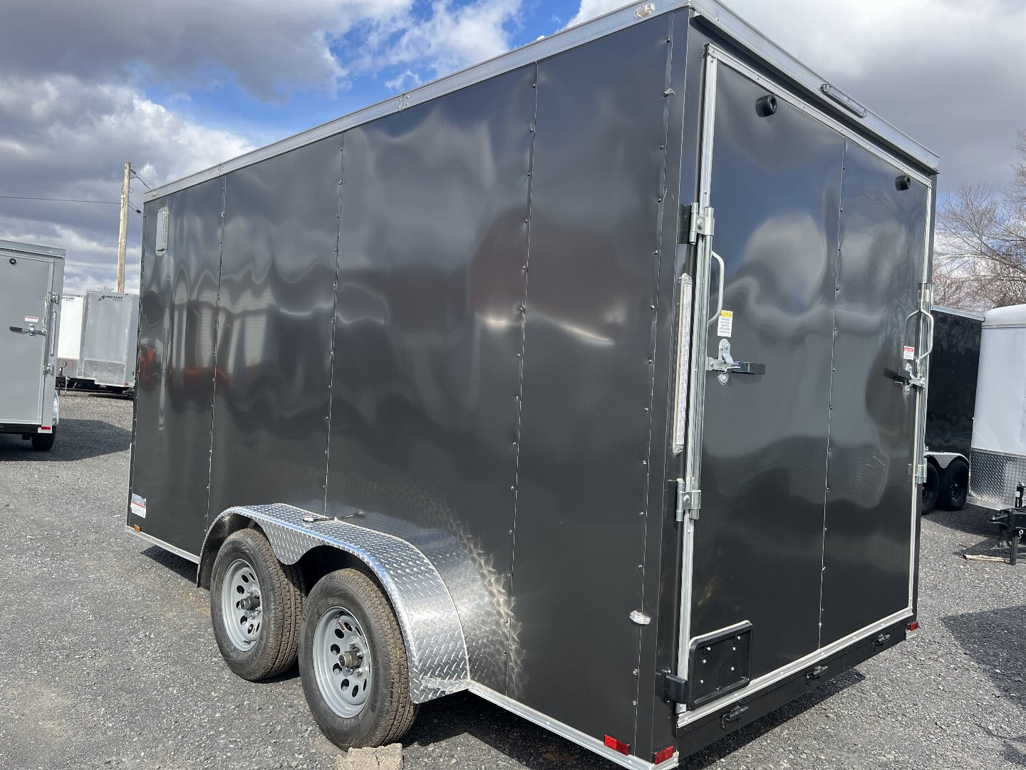 New 2025 Spartan 7x14 - Ramp Door - CHARCOAL - 7' INTERIOR