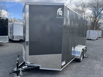 New 2025 Spartan 7x14 - Ramp Door - CHARCOAL - 7' INTERIOR