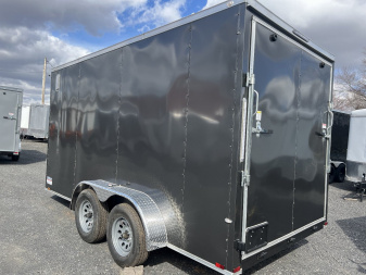 New 2025 Spartan 7x14 - Ramp Door - CHARCOAL - 7' INTERIOR