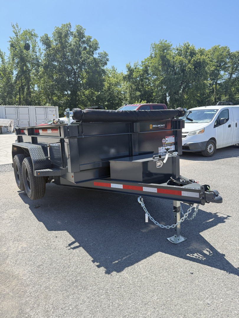 New 2026 Belmont 6x10 Dump Trailer - 10K - CHARCOAL - TARP KIT