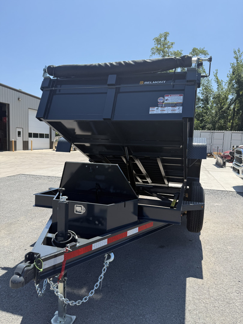New 2026 Belmont 6x10 Dump Trailer - 10K - CHARCOAL - TARP KIT