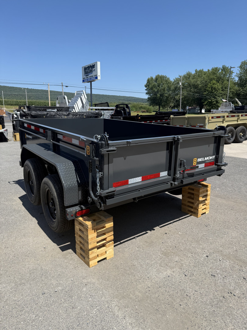 New 2026 Belmont 6x10 Dump Trailer - 10K - CHARCOAL - TARP KIT