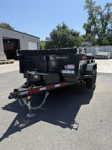 New 2026 Belmont 6x10 Dump Trailer - 10K - CHARCOAL - TARP KIT