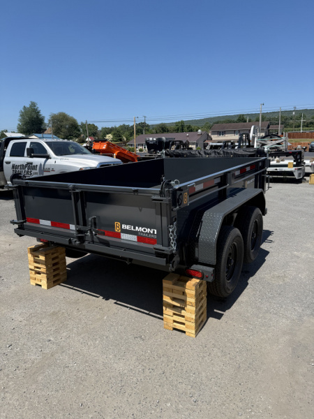 New 2026 Belmont 6x10 Dump Trailer - 10K - CHARCOAL - TARP KIT