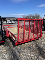 New 2025 CAM SUPERLINE 7X14 SINGLE AXLE UTILITY W/ BRAKES - RED