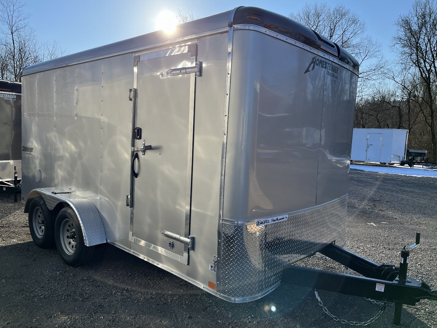 New 2025 Homesteader 7x14 Cargo Trailer - RAMP Door - SILVER Cargo / Enclosed Trailer