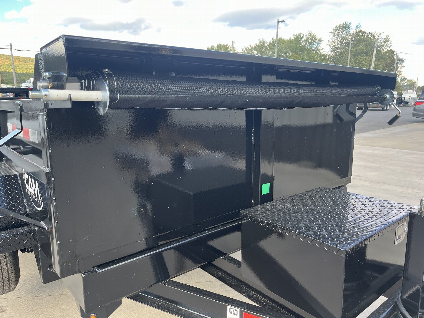 New 2025 CAM 6X10 - 10K Dump Trailer w/ Ramps - BLACK - TARP KIT