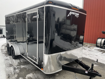 New 2025 Homesteader 7x16 Cargo Trailer - Swing Door - BLACK