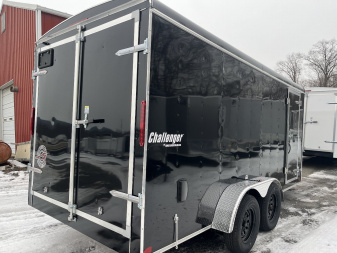 New 2025 Homesteader 7x16 Cargo Trailer - Swing Door - BLACK