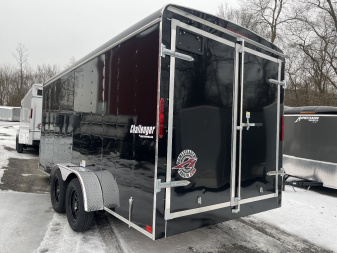 New 2025 Homesteader 7x16 Cargo Trailer - Swing Door - BLACK