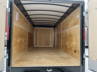 New 2025 Homesteader 7x16 Cargo Trailer - Swing Door - BLACK