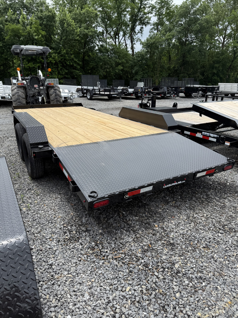 New 2025 CAM Superline - 18' Car Hauler - BLACK - Removable Fender DS