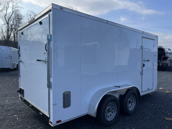 New 2025 Spartan 7x14 - Ramp Door - WHITE - STANDARD HEIGHT