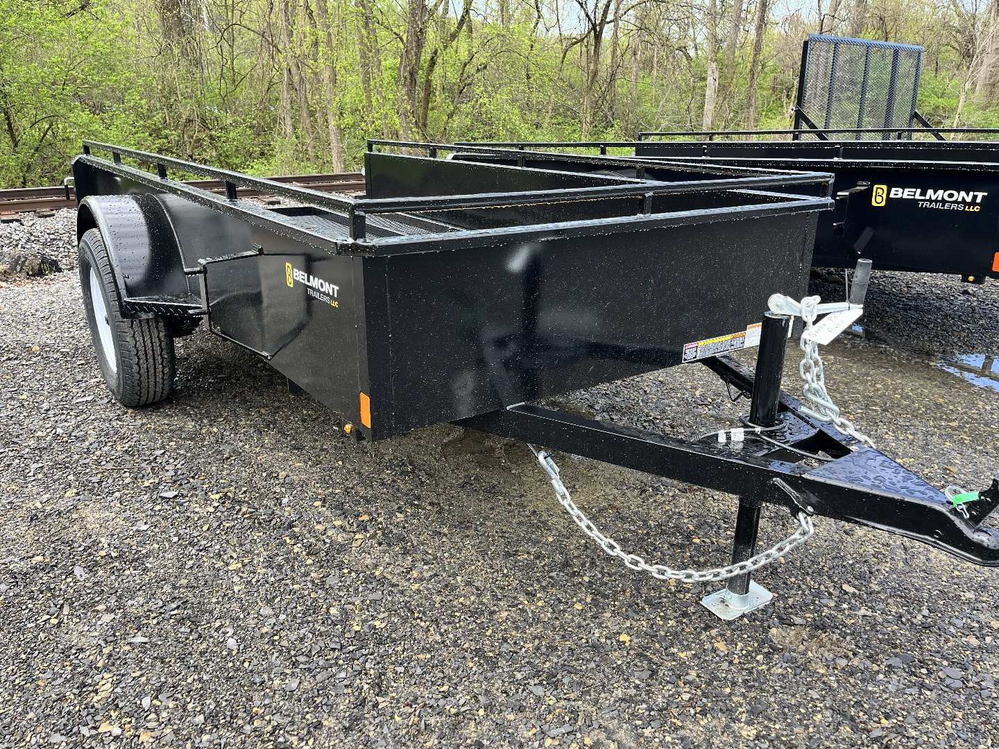 New 2025 Belmont UT510SS Solid Side Utility Trailer **BLACK**