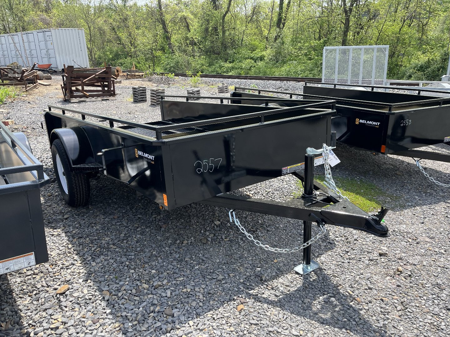 New 2025 Belmont UT510SS Solid Side Utility Trailer **BLACK**
