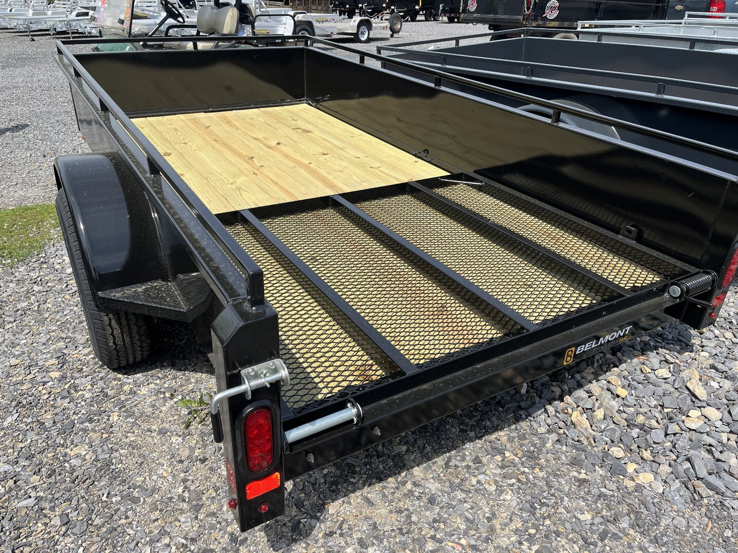 New 2025 Belmont UT510SS Solid Side Utility Trailer **BLACK**