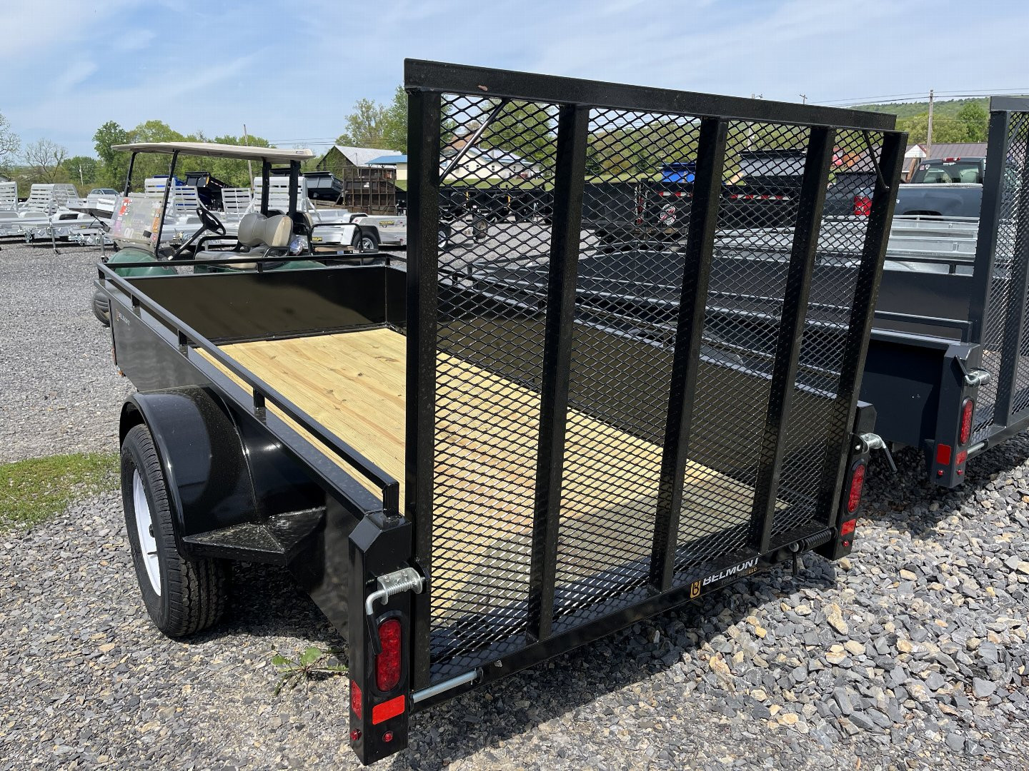 New 2025 Belmont UT510SS Solid Side Utility Trailer **BLACK**
