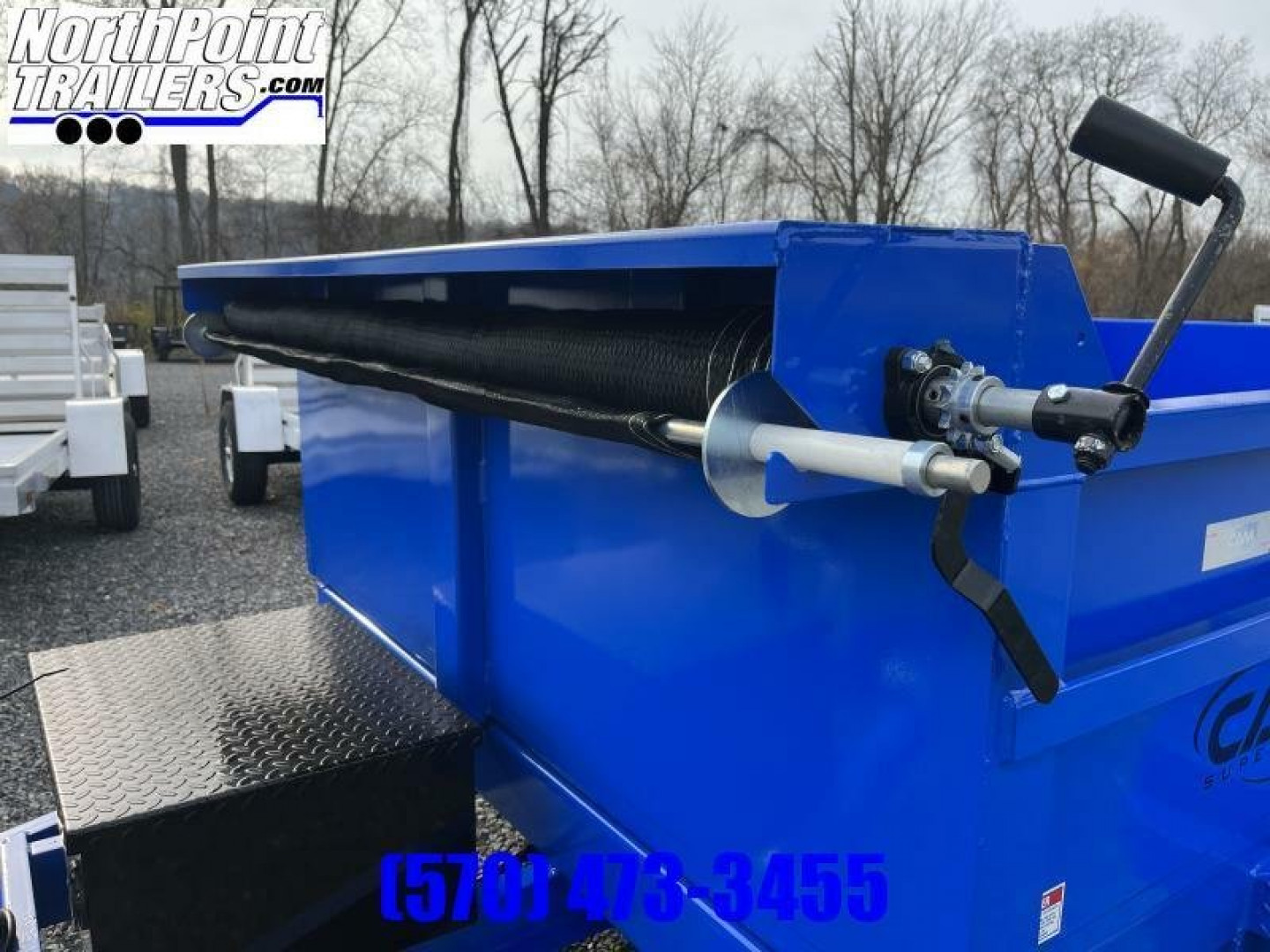 New 2025 CAM 6X10 - 10K Dump Trailer w/ Ramps - NEW STYLE - BLUE + TARP Dump Trailer