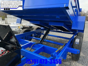 New 2025 CAM 6X10 - 10K Dump Trailer w/ Ramps - NEW STYLE - BLUE + TARP Dump Trailer