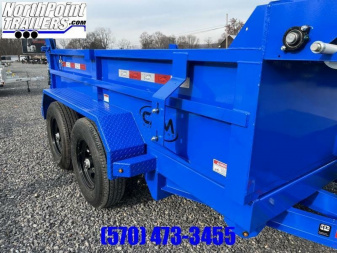 New 2025 CAM 6X10 - 10K Dump Trailer w/ Ramps - NEW STYLE - BLUE + TARP Dump Trailer