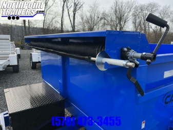 New 2025 CAM 6X10 - 10K Dump Trailer w/ Ramps - NEW STYLE - BLUE + TARP Dump Trailer
