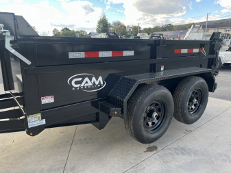 New 2025 CAM 6X10 - 10K Dump Trailer w/ Ramps - BLACK - TARP KIT - 110V CHARGER