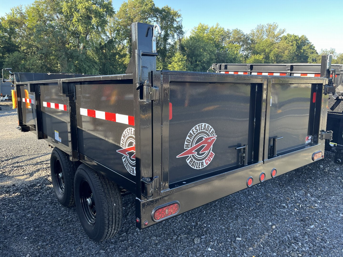 New 2025 Homesteader 6x12 Deckover Dump - BARN DOORS - 9990 GVWR - TARP KIT - CURBSIDE DROP SIDE