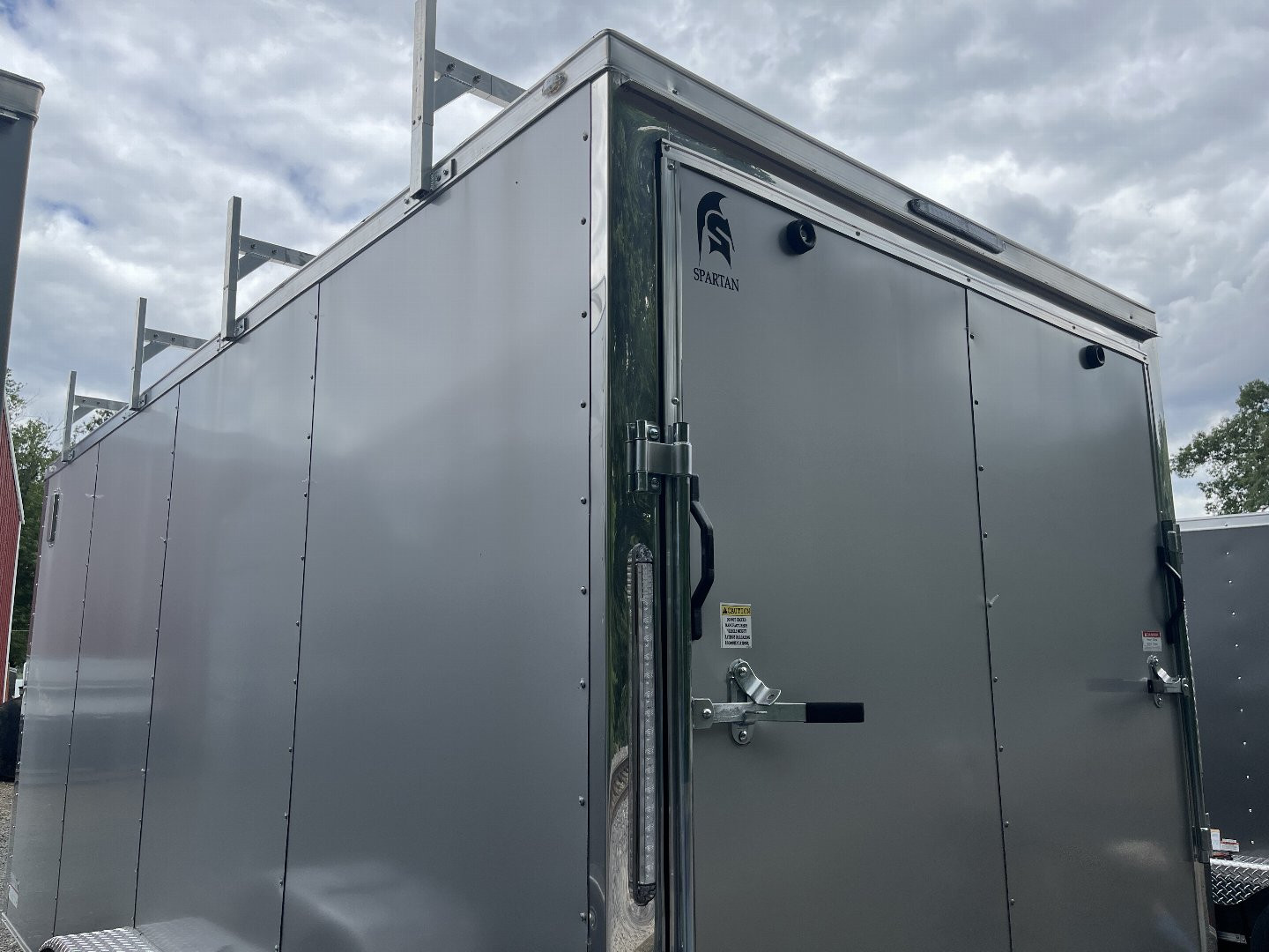 New 2024 Spartan 7x16 Enclosed Trailer - SILVER - CONTRACTOR BUILD - Walk-on Roof