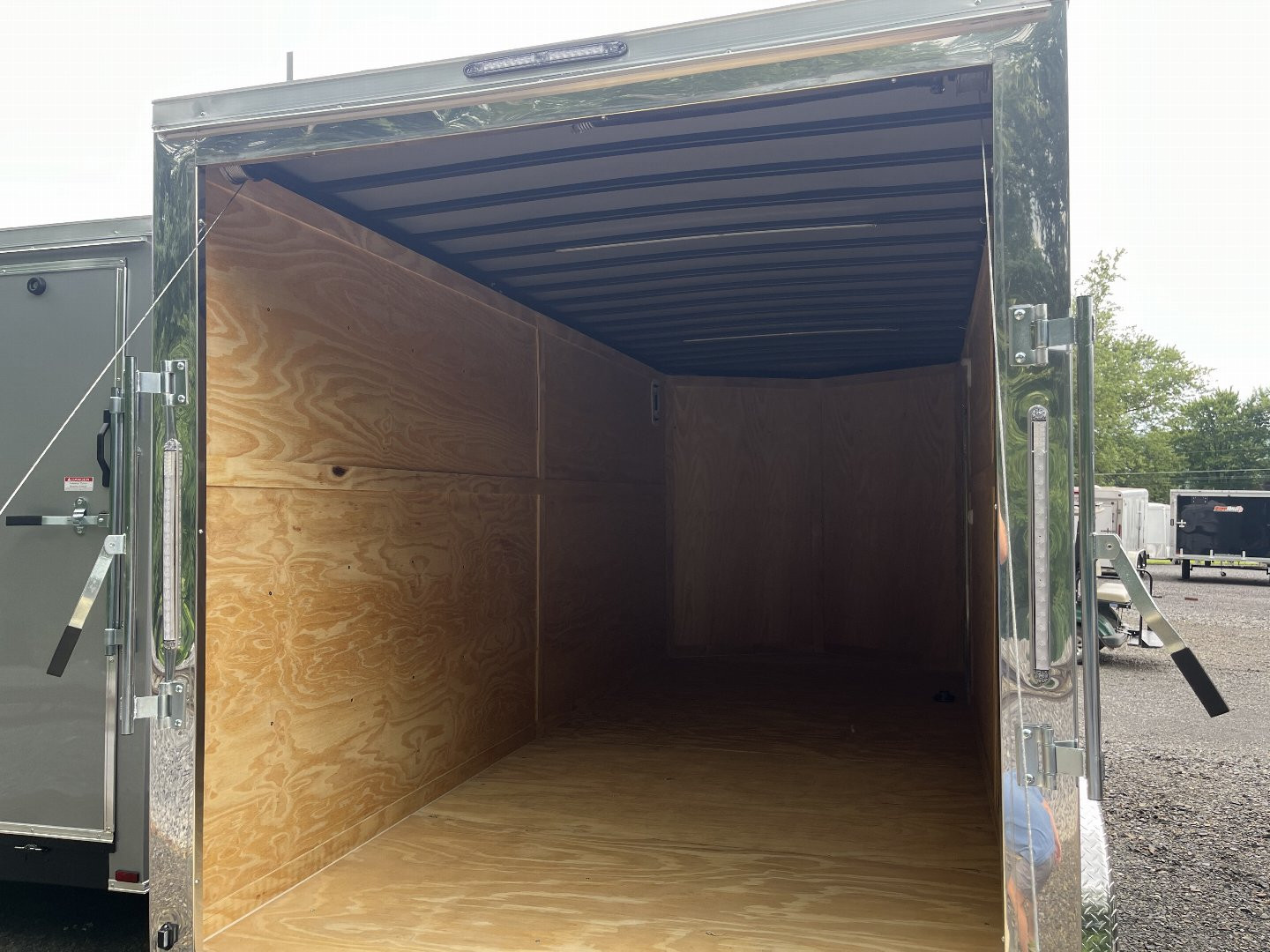 New 2024 Spartan 7x16 Enclosed Trailer - SILVER - CONTRACTOR BUILD - Walk-on Roof
