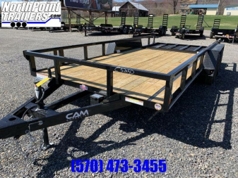 New 2025 CAM 7x16 Tube Top Utility Trailer Utility Trailer