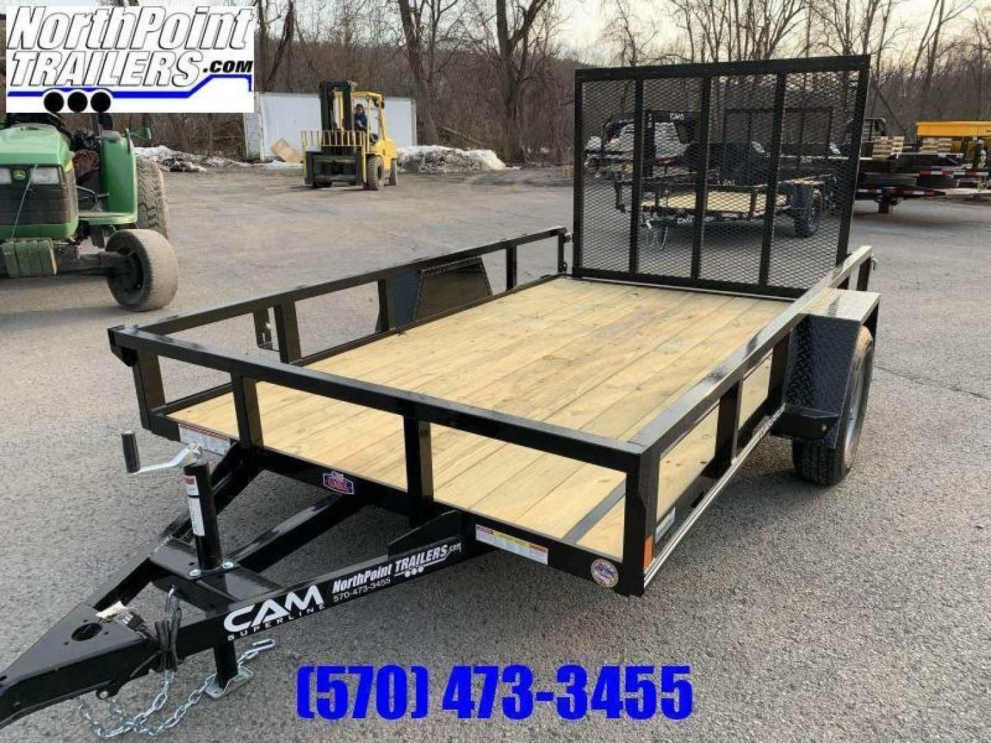 New 2025 CAM 6x10 Tube Top Utility Trailer 3K GVWR
