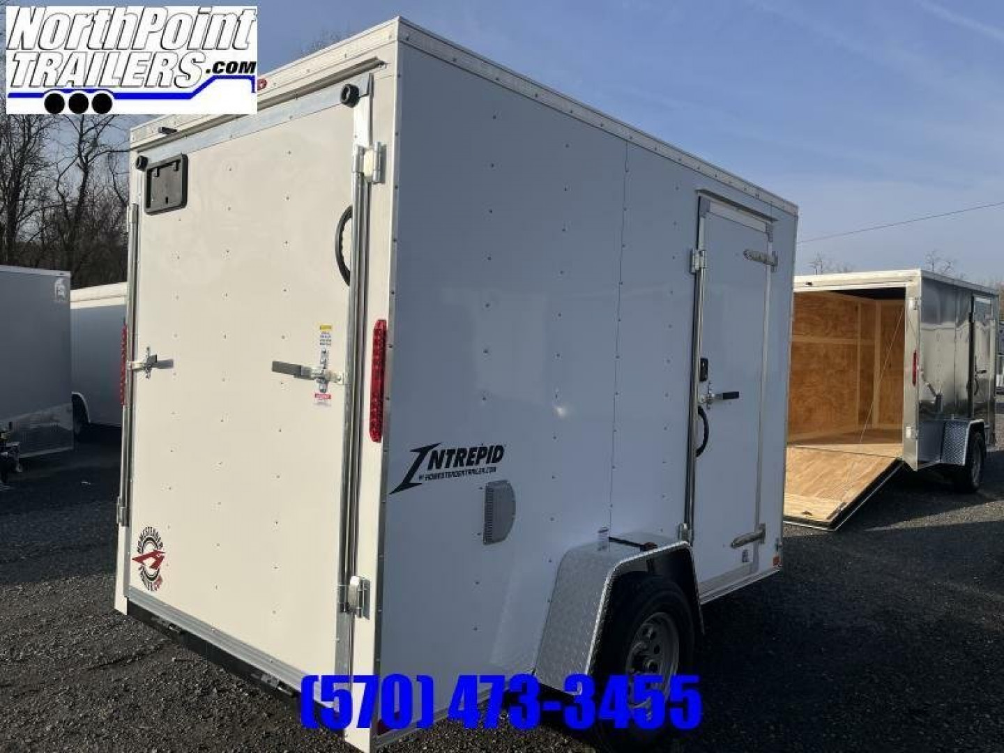 New 2025 Homesteader 6x10 -V-Nose - WHITE Cargo / Enclosed Trailer