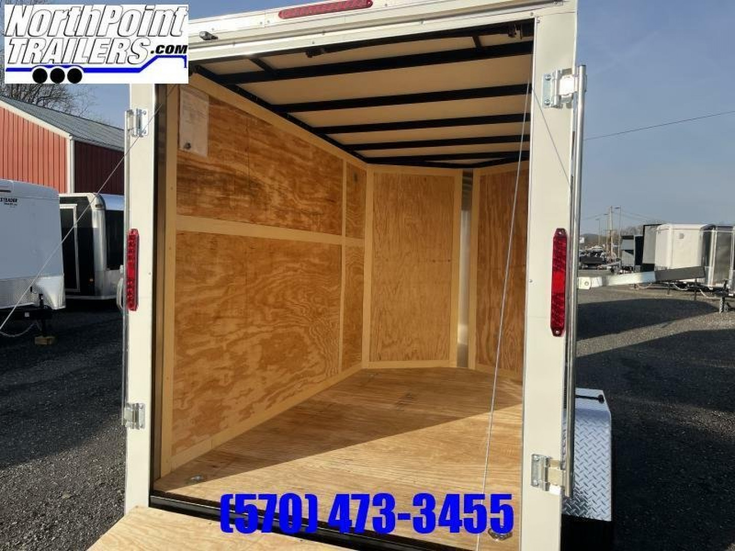 New 2025 Homesteader 6x10 -V-Nose - WHITE Cargo / Enclosed Trailer