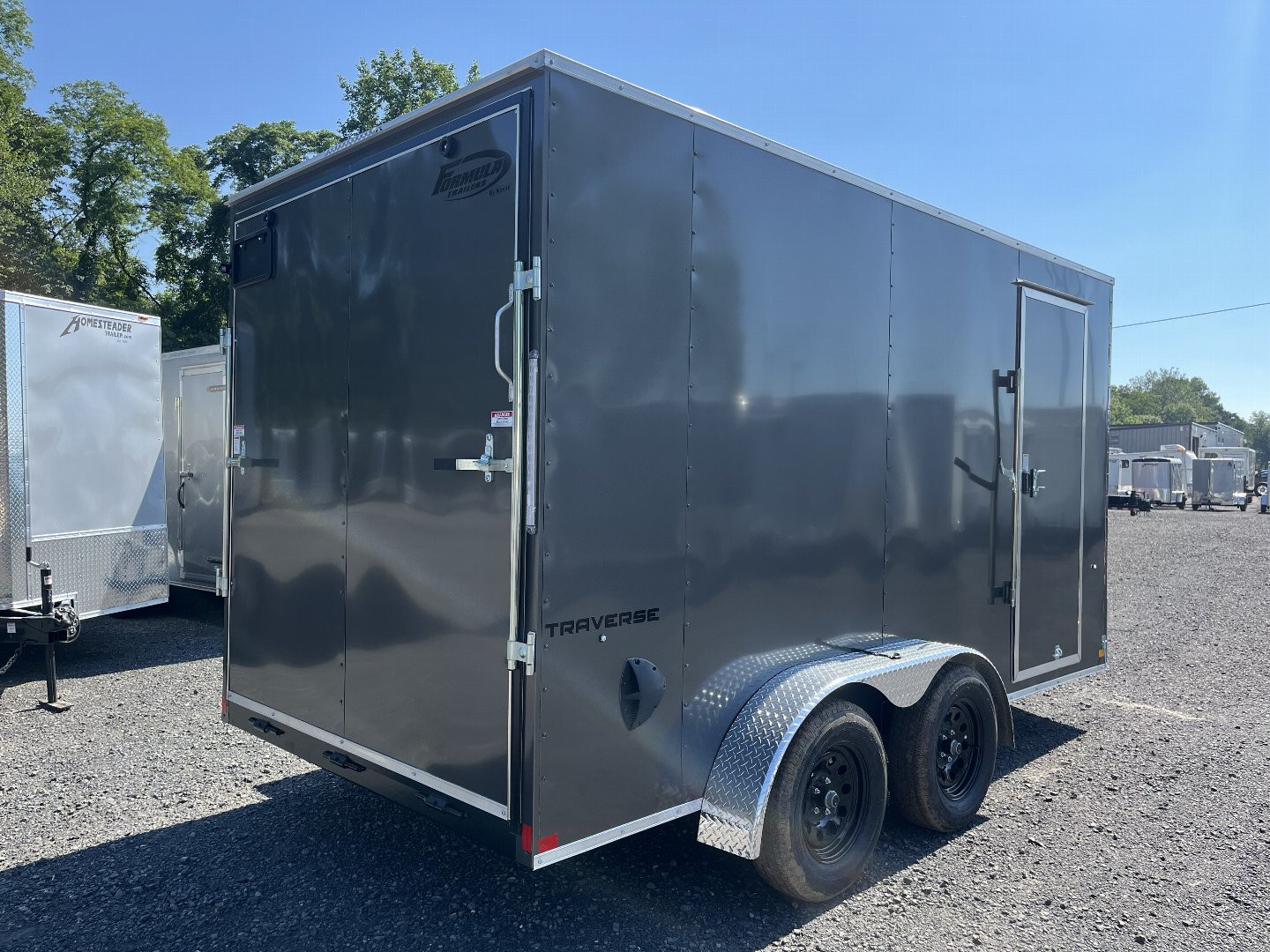 New 2024 Formula Traverse 7x14 - Charcoal - Ramp Door