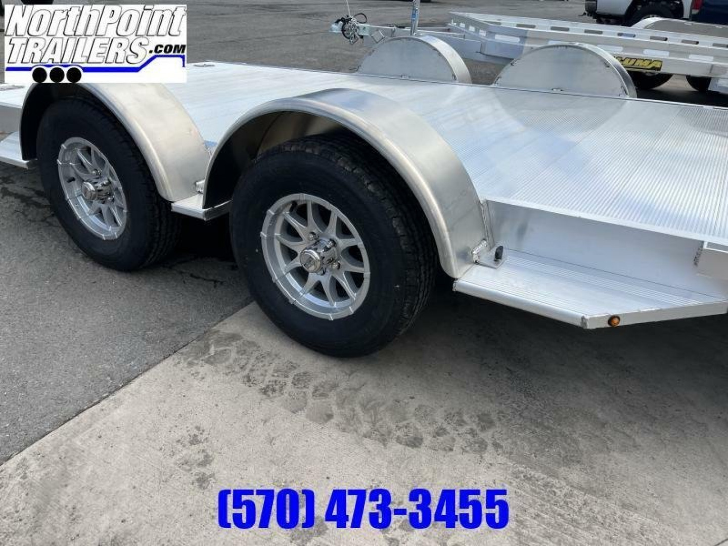 New 2026 ALUMA 18' Aluminum Car Trailer - TORSION AXLES - ALUMINUM WHEELS