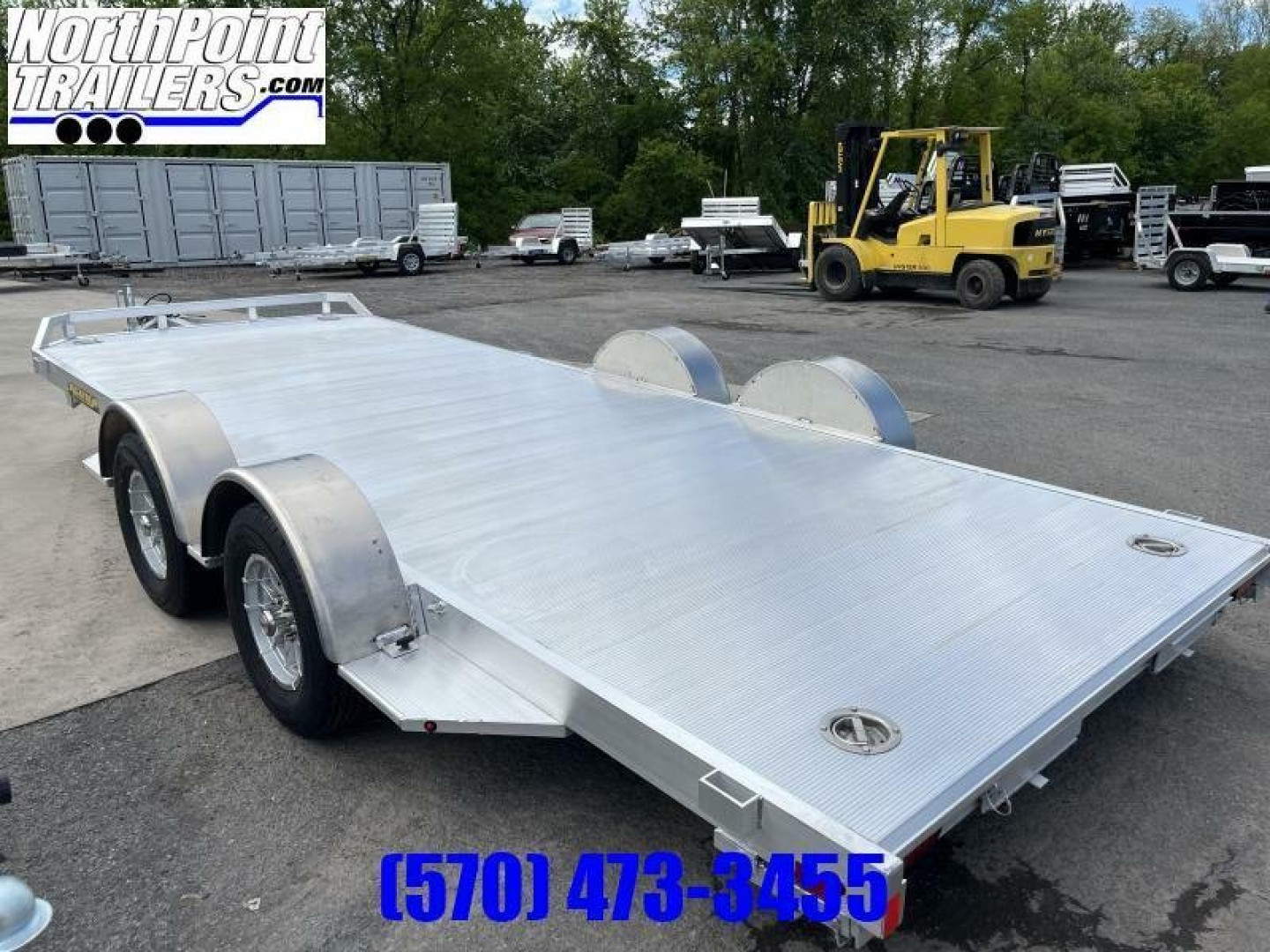 New 2026 ALUMA 18' Aluminum Car Trailer - TORSION AXLES - ALUMINUM WHEELS