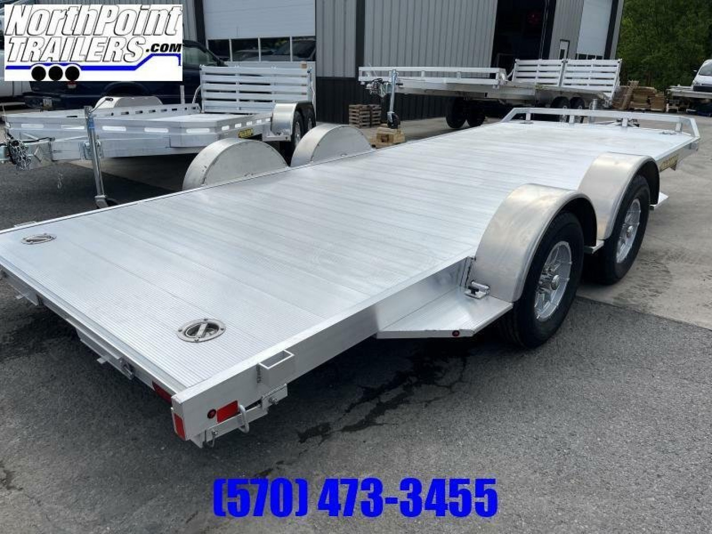 New 2026 ALUMA 18' Aluminum Car Trailer - TORSION AXLES - ALUMINUM WHEELS