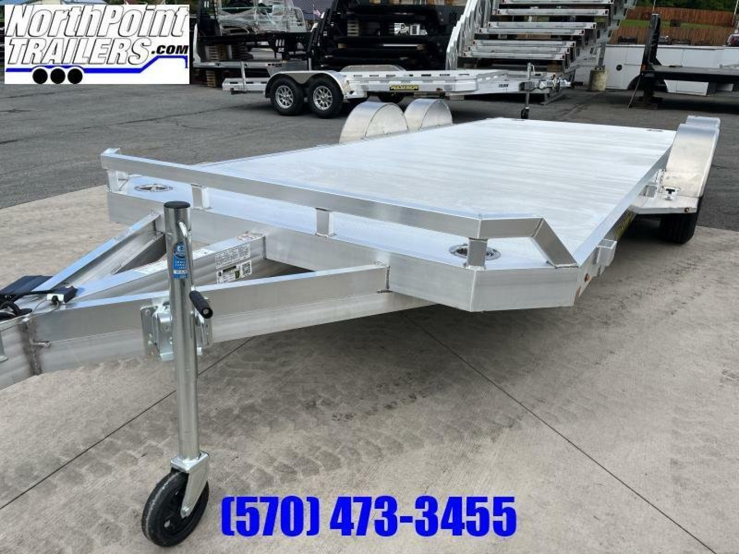 New 2026 ALUMA 18' Aluminum Car Trailer - TORSION AXLES - ALUMINUM WHEELS